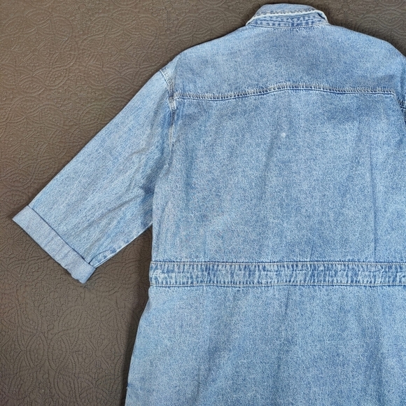 Kancan Virginia Button Down Denim Shirt Dress Belt  Pockets Women's XL Blue - Picture 5 of 14